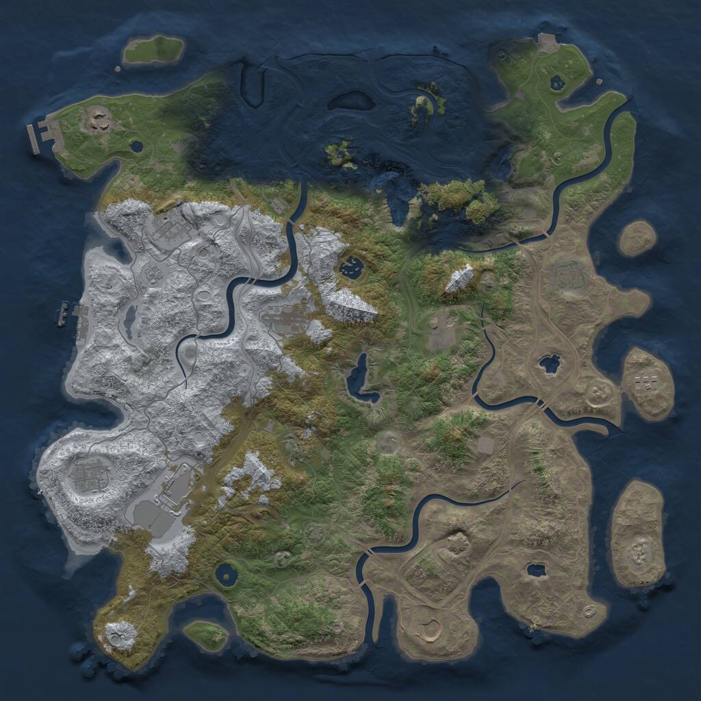 Rust Map: Procedural Map, Size: 4700, Seed: 2024, 17 Monuments