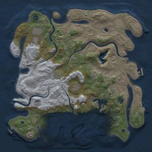 Thumbnail Rust Map: Procedural Map, Size: 4250, Seed: 2141584829, 16 Monuments