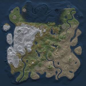 Thumbnail Rust Map: Procedural Map, Size: 4500, Seed: 5425, 16 Monuments