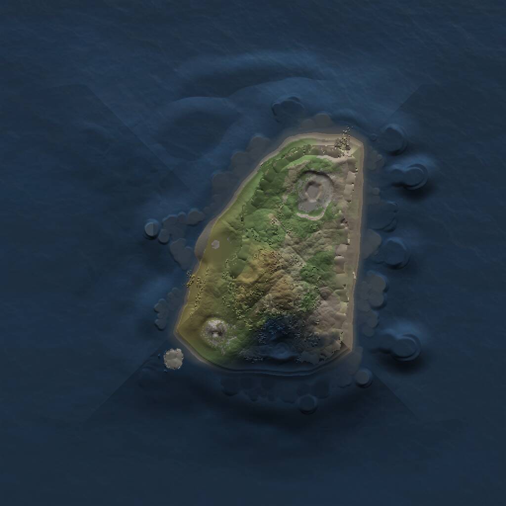 Rust Map: Procedural Map, Size: 1000, Seed: 84309, 1 Monuments