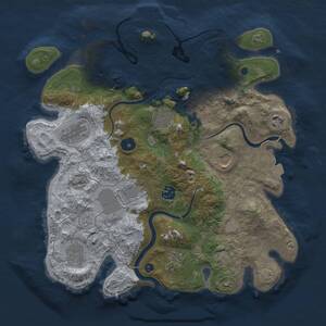Thumbnail Rust Map: Procedural Map, Size: 3500, Seed: 624731, 14 Monuments