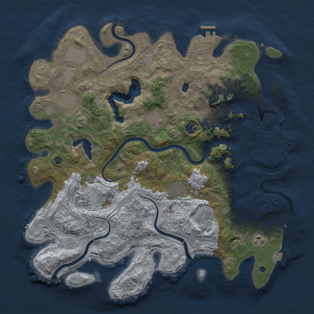 Rust Map: Procedural Map, Size: 4250, Seed: 1584357247, 16 Monuments