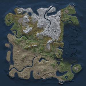 Thumbnail Rust Map: Procedural Map, Size: 4250, Seed: 995523042, 16 Monuments