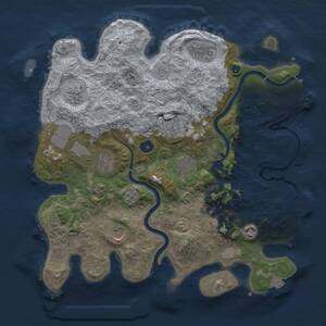 Thumbnail Rust Map: Procedural Map, Size: 3750, Seed: 1431309101, 16 Monuments