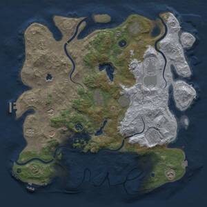 Thumbnail Rust Map: Procedural Map, Size: 4200, Seed: 746382764, 16 Monuments