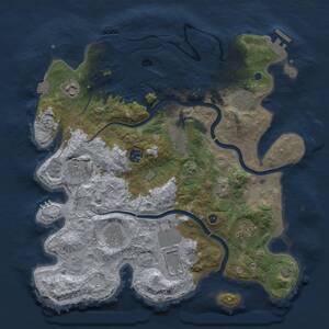 Thumbnail Rust Map: Procedural Map, Size: 3700, Seed: 1187334143, 15 Monuments