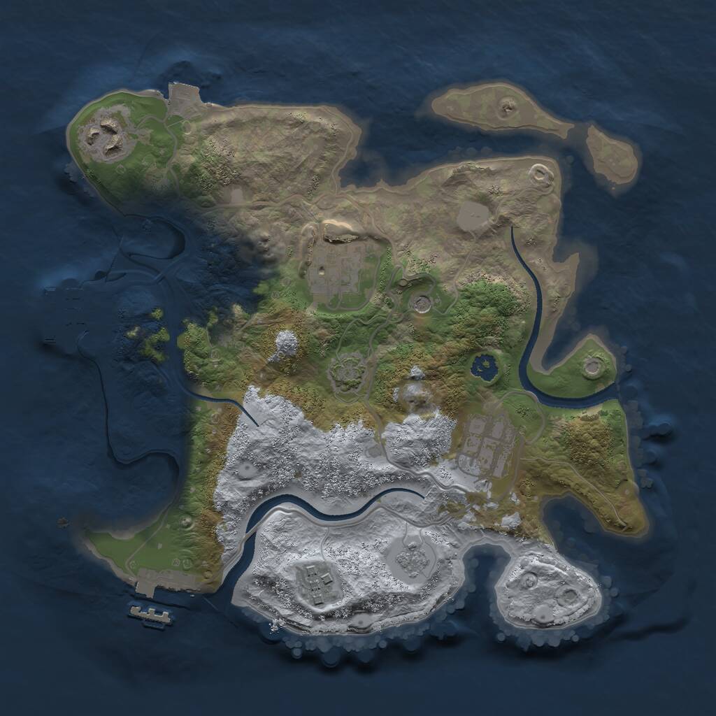 Rust Map: Procedural Map, Size: 2700, Seed: 1781006526, 10 Monuments