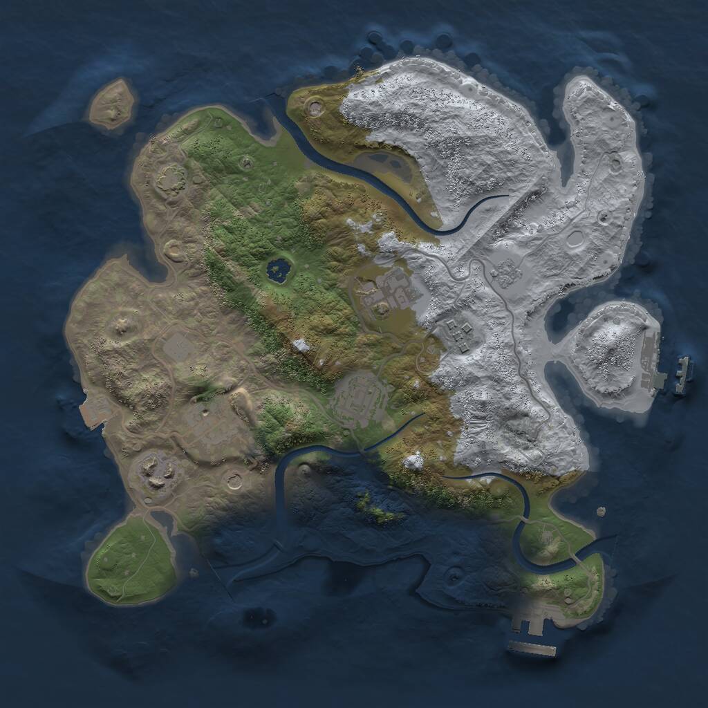 Rust Map: Procedural Map, Size: 3000, Seed: 169229150, 11 Monuments