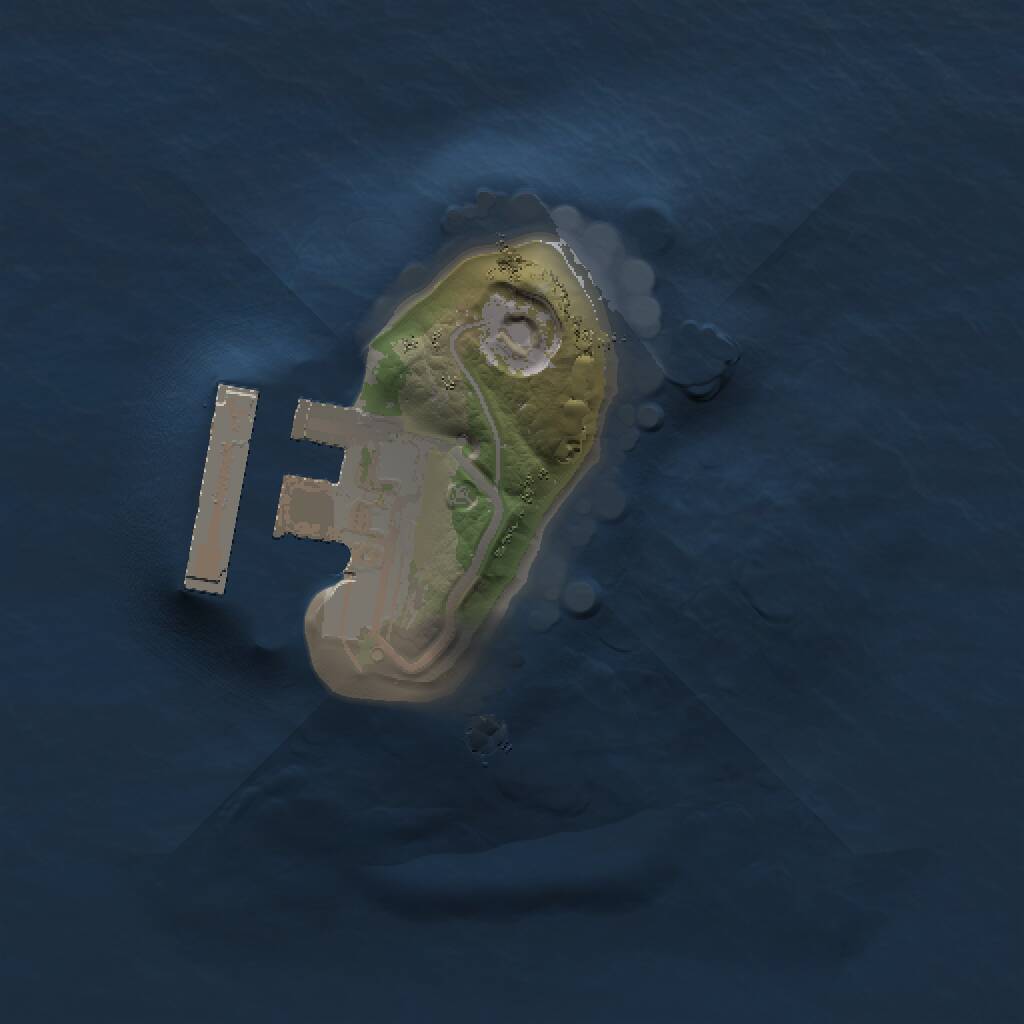 Rust Map: Procedural Map, Size: 1000, Seed: 116223, 2 Monuments