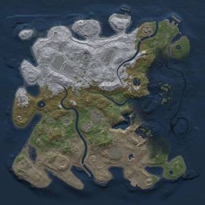Thumbnail Rust Map: Procedural Map, Size: 4000, Seed: 40004000, 15 Monuments