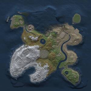 Thumbnail Rust Map: Procedural Map, Size: 2500, Seed: 752663039, 8 Monuments