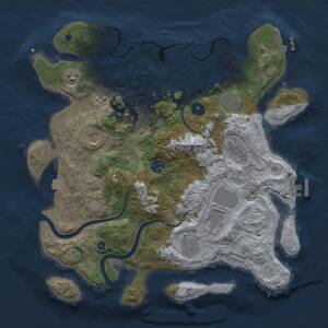 Thumbnail Rust Map: Procedural Map, Size: 3700, Seed: 795002270, 14 Monuments