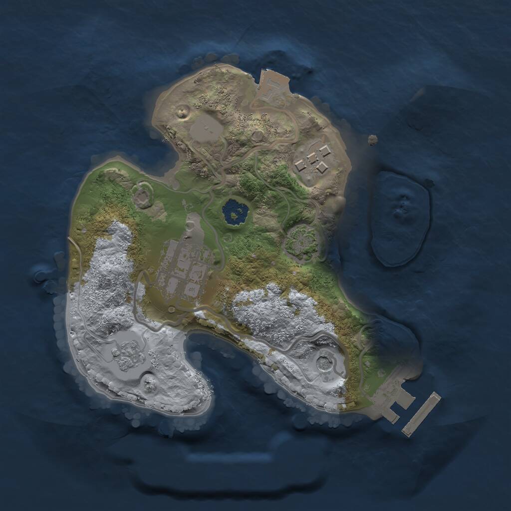 Rust Map: Procedural Map, Size: 2000, Seed: 1758540457, 7 Monuments