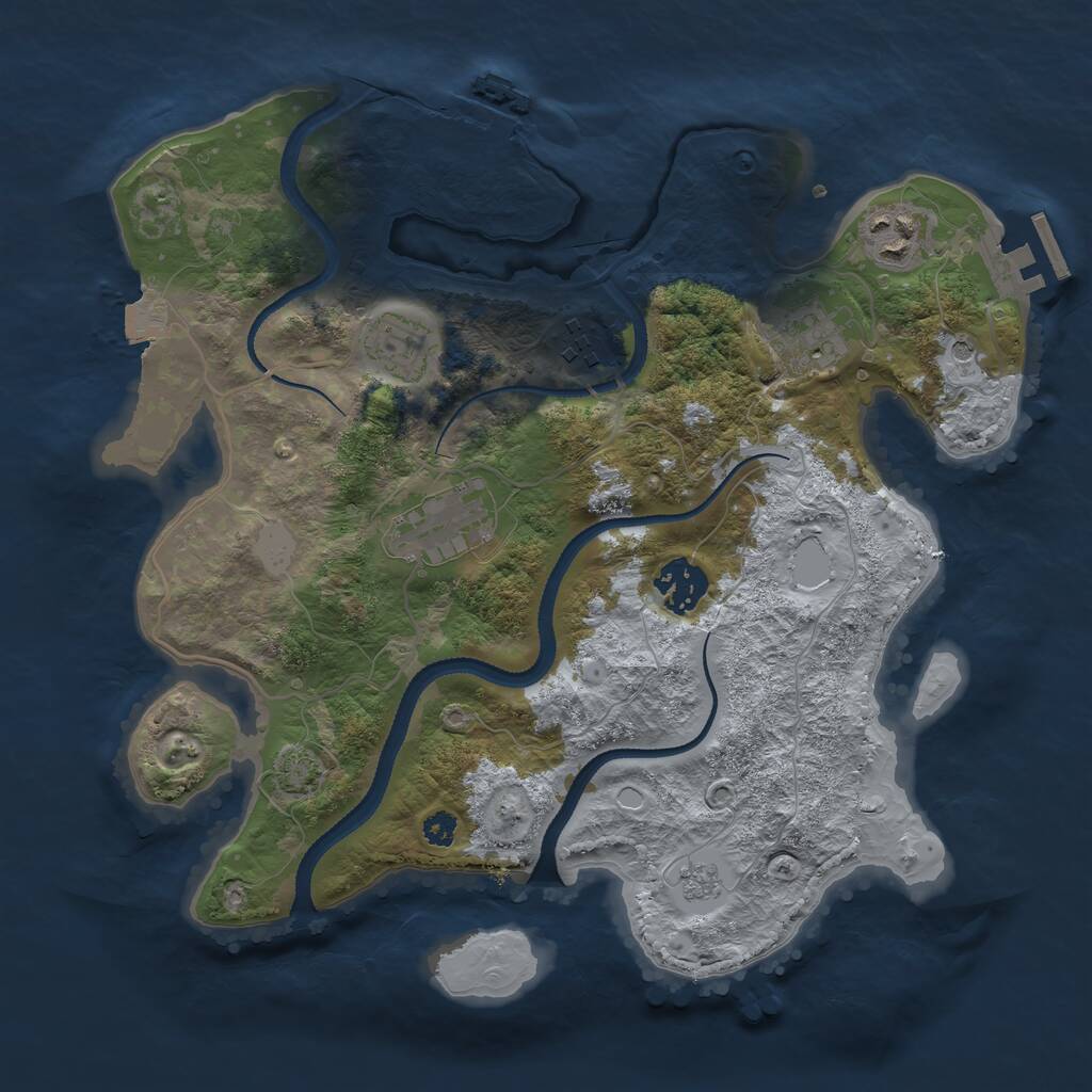 Rust Map: Procedural Map, Size: 3162, Seed: 481978, 12 Monuments