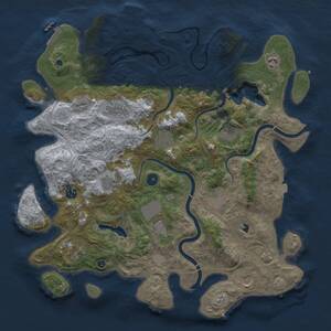 Thumbnail Rust Map: Procedural Map, Size: 4250, Seed: 1496036540, 17 Monuments