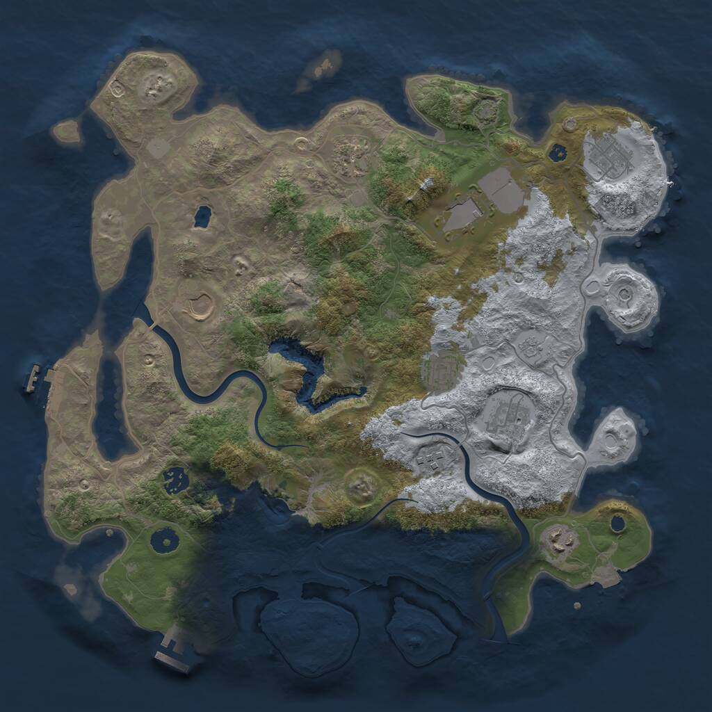 Rust Map: Procedural Map, Size: 4000, Seed: 1984472631, 15 Monuments