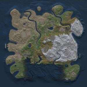 Thumbnail Rust Map: Procedural Map, Size: 4000, Seed: 933882316, 16 Monuments