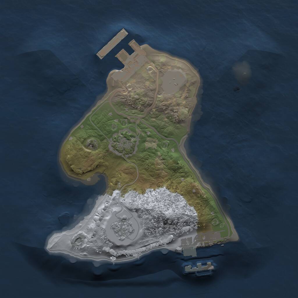 Rust Map: Procedural Map, Size: 1600, Seed: 1179318478, 5 Monuments
