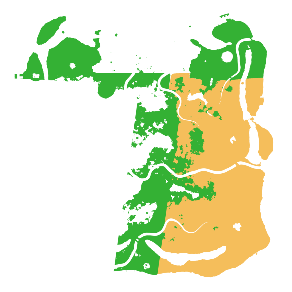 Biome Rust Map: Procedural Map, Size: 4600, Seed: 24122007