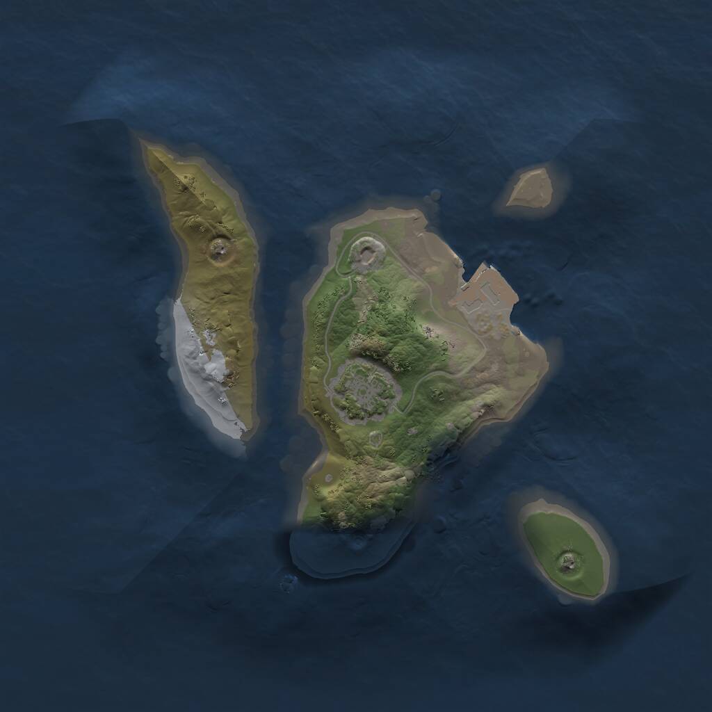 Rust Map: Procedural Map, Size: 1600, Seed: 1387138206, 2 Monuments