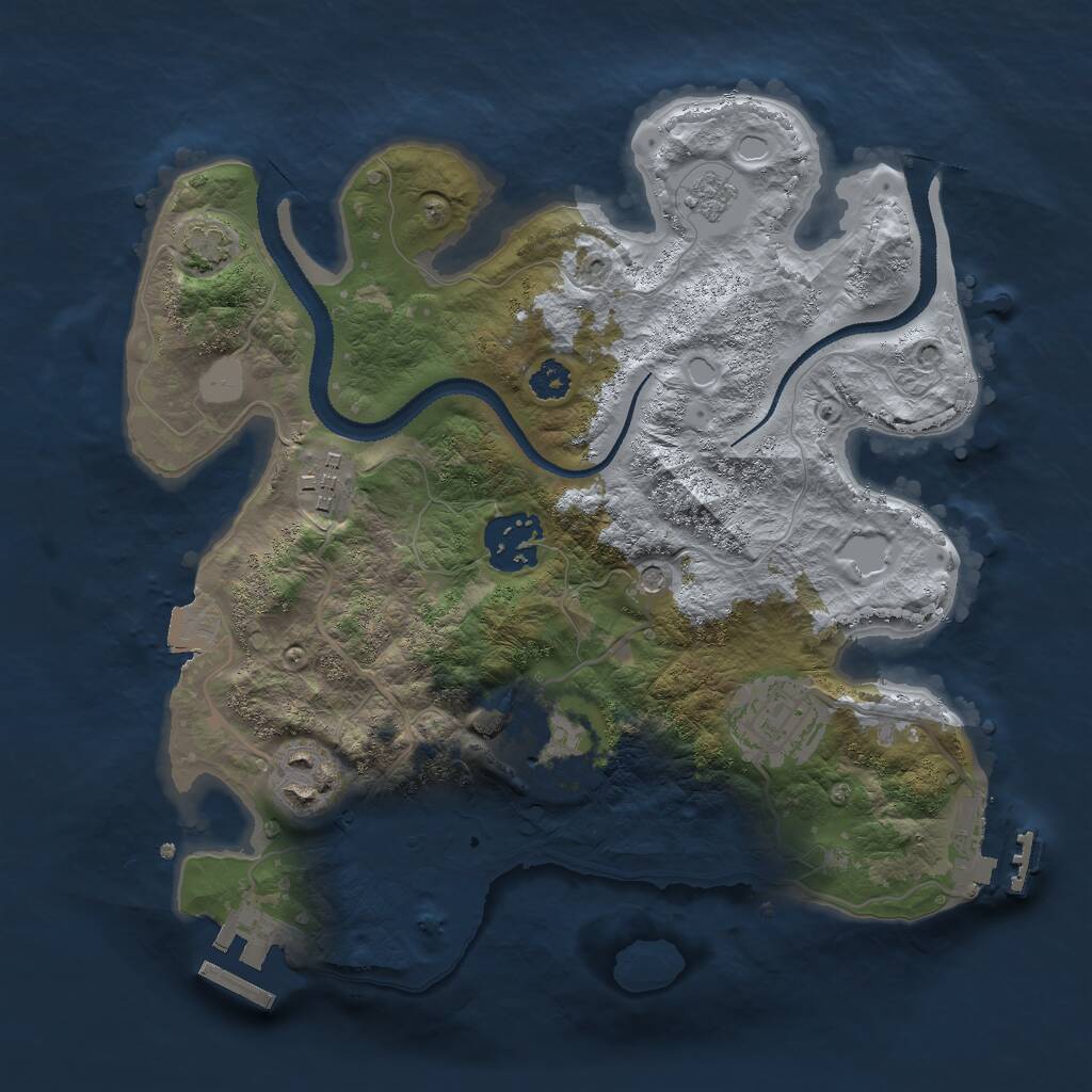 Rust Map: Procedural Map, Size: 2750, Seed: 29969, 11 Monuments