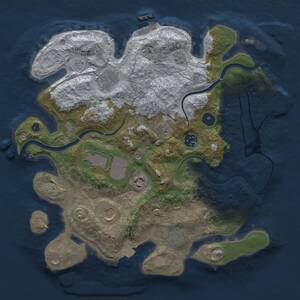 Thumbnail Rust Map: Procedural Map, Size: 3500, Seed: 431887867, 14 Monuments
