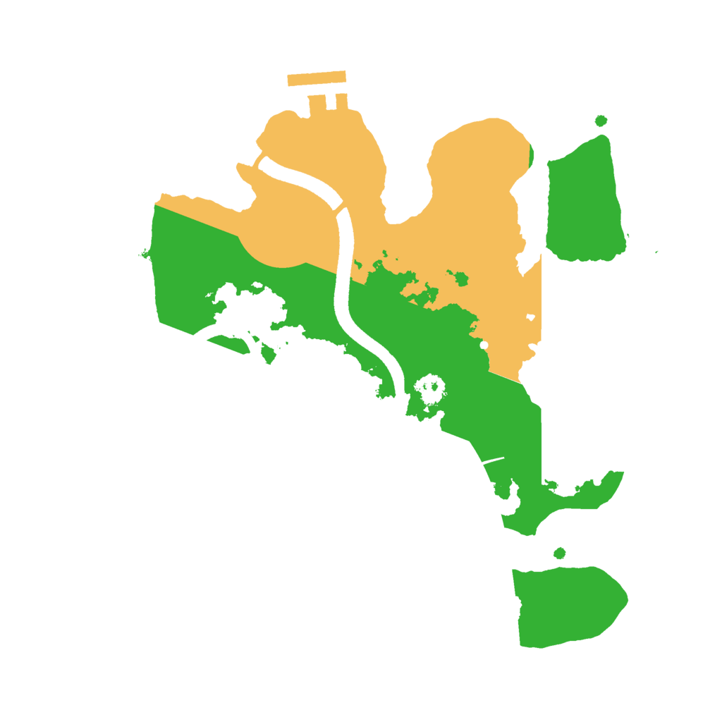Biome Rust Map: Procedural Map, Size: 2500, Seed: 32711