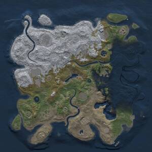 Thumbnail Rust Map: Procedural Map, Size: 4000, Seed: 86456, 16 Monuments