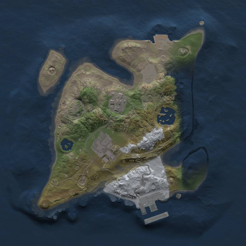Rust Map: Procedural Map, Size: 2000, Seed: 1775450967, 6 Monuments