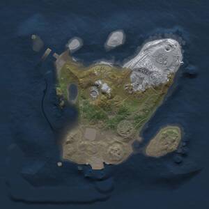 Thumbnail Rust Map: Procedural Map, Size: 2000, Seed: 128964618, 6 Monuments