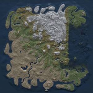 Thumbnail Rust Map: Procedural Map, Size: 6000, Seed: 1332853662, 17 Monuments