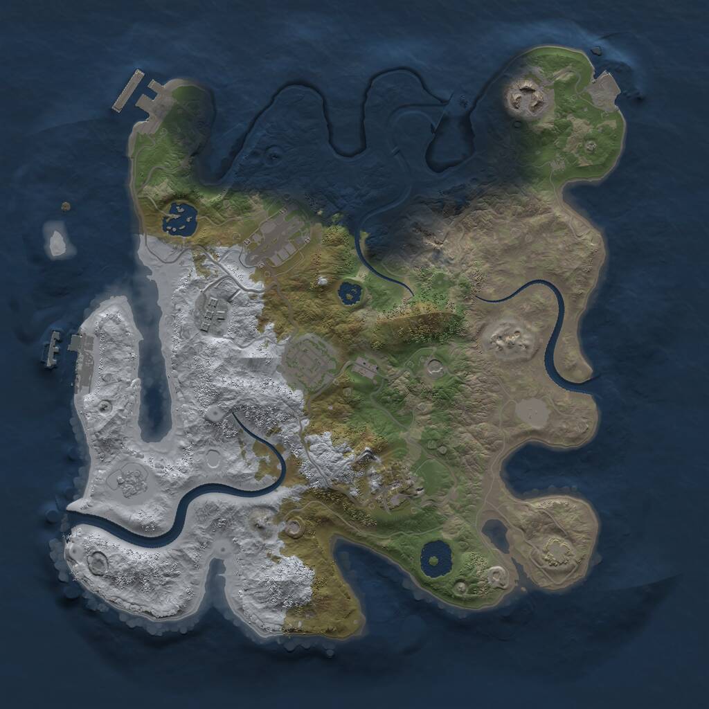 Rust Map: Procedural Map, Size: 3050, Seed: 6700, 12 Monuments