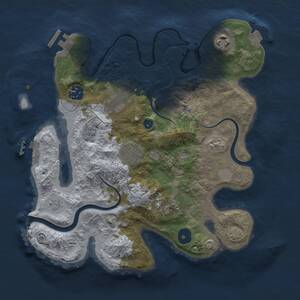 Thumbnail Rust Map: Procedural Map, Size: 3050, Seed: 6700, 12 Monuments