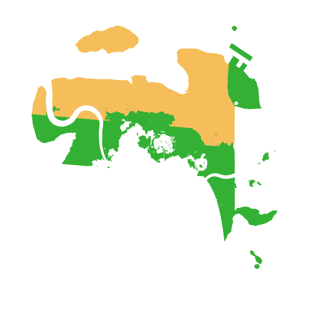 Biome Rust Map: Procedural Map, Size: 2500, Seed: 42123