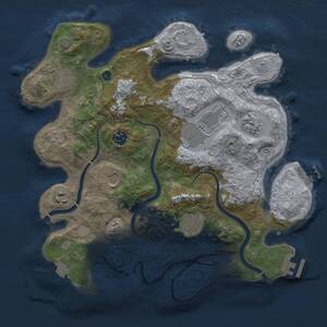 Thumbnail Rust Map: Procedural Map, Size: 3500, Seed: 1619760175, 14 Monuments