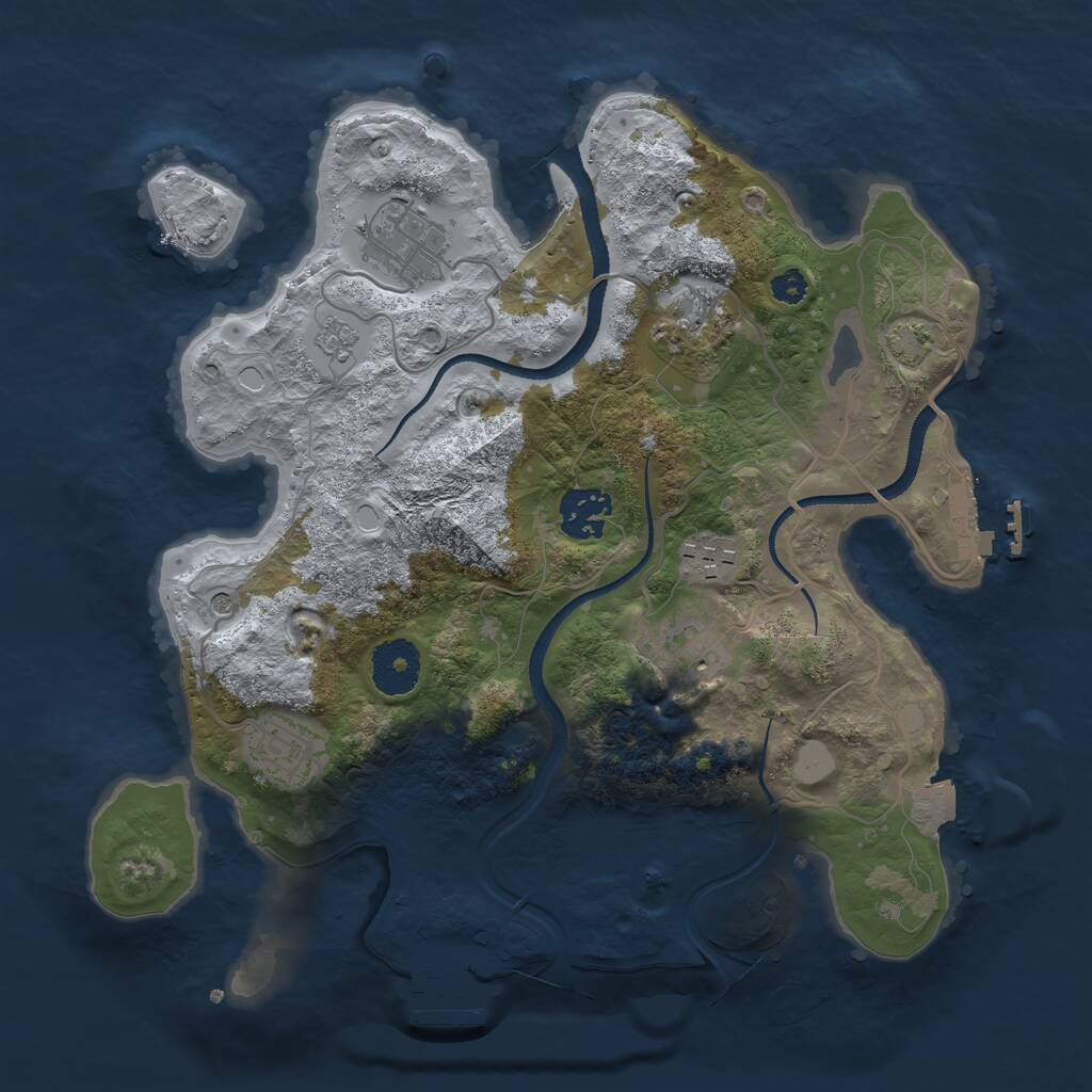 Rust Map: Procedural Map, Size: 3100, Seed: 6690, 12 Monuments