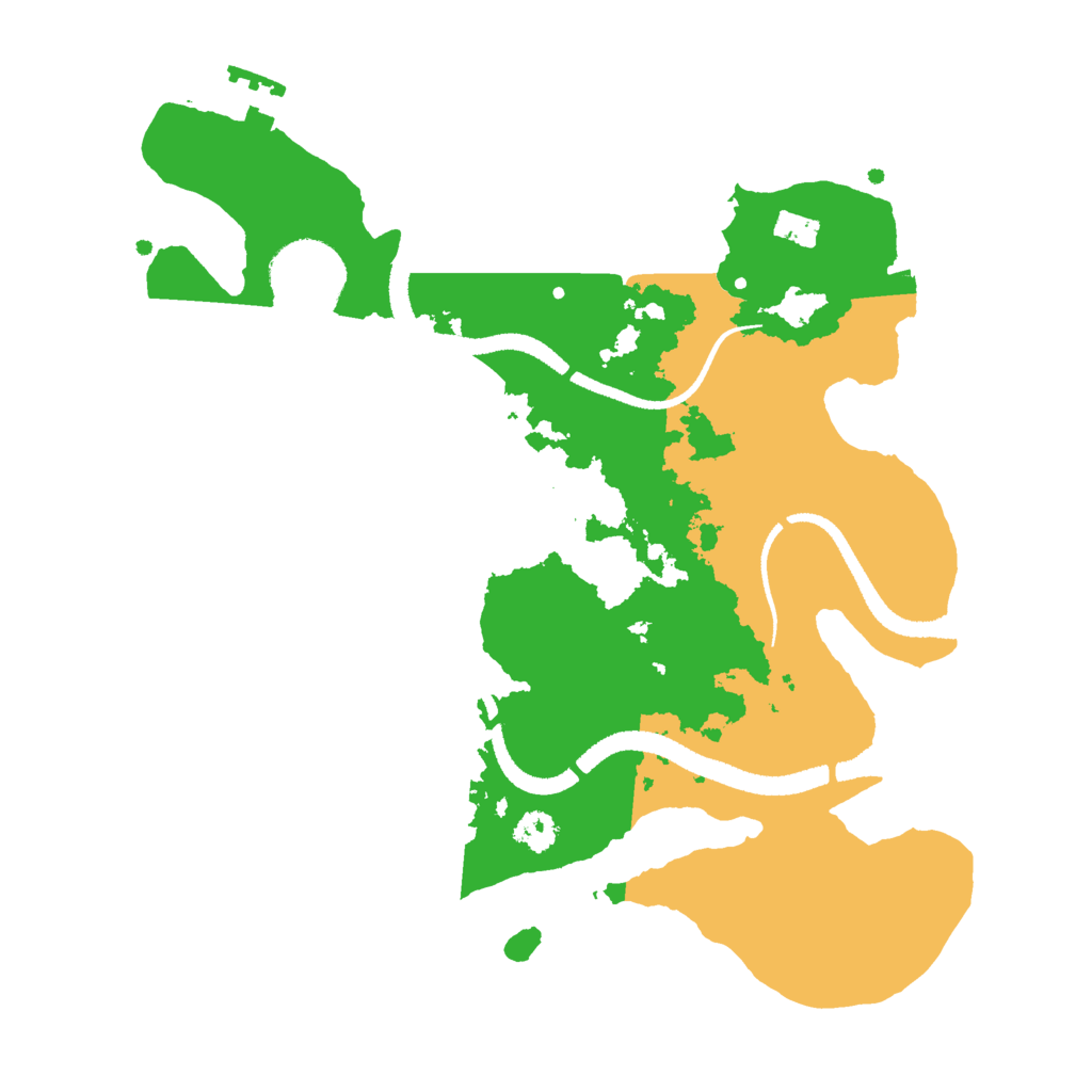Biome Rust Map: Procedural Map, Size: 2705, Seed: 302030402