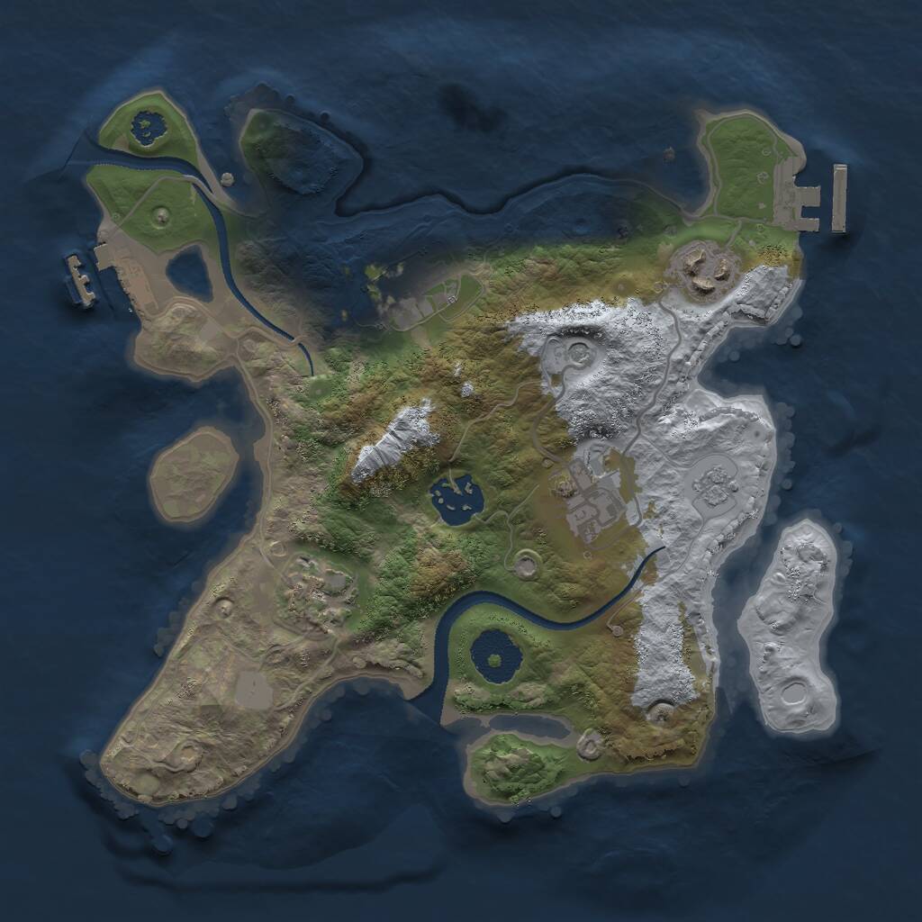 Rust Map: Procedural Map, Size: 2733, Seed: 1561991984, 10 Monuments