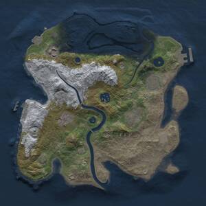 Thumbnail Rust Map: Procedural Map, Size: 3000, Seed: 2101975968, 12 Monuments