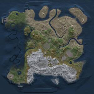 Thumbnail Rust Map: Procedural Map, Size: 3500, Seed: 7013798, 13 Monuments