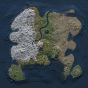 Thumbnail Rust Map: Procedural Map, Size: 3250, Seed: 1614037, 12 Monuments
