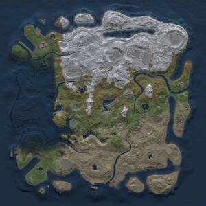 Thumbnail Rust Map: Procedural Map, Size: 4500, Seed: 438351934, 16 Monuments