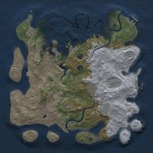Thumbnail Rust Map: Procedural Map, Size: 4000, Seed: 344564759, 15 Monuments