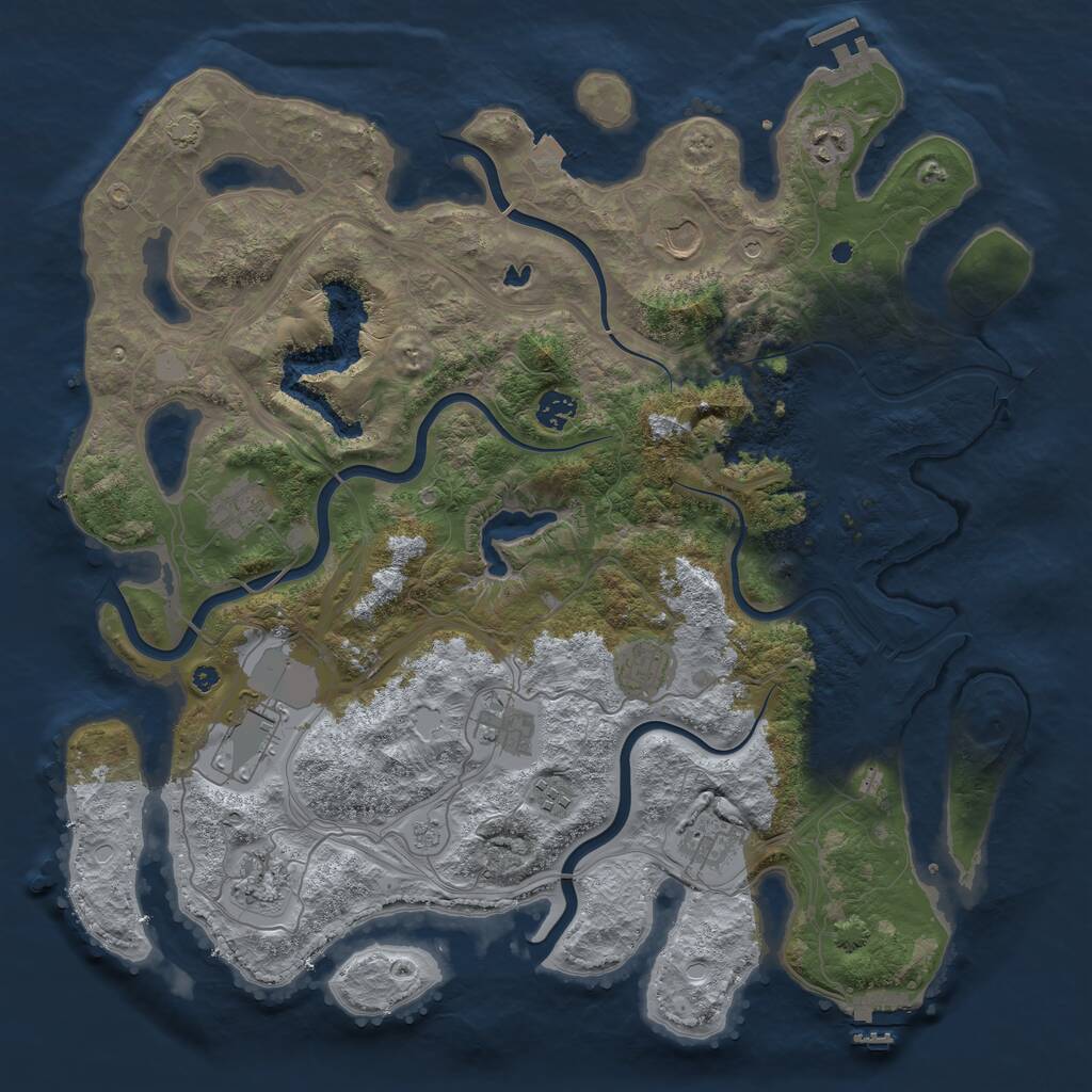 Rust Map: Procedural Map, Size: 4250, Seed: 6976275, 16 Monuments