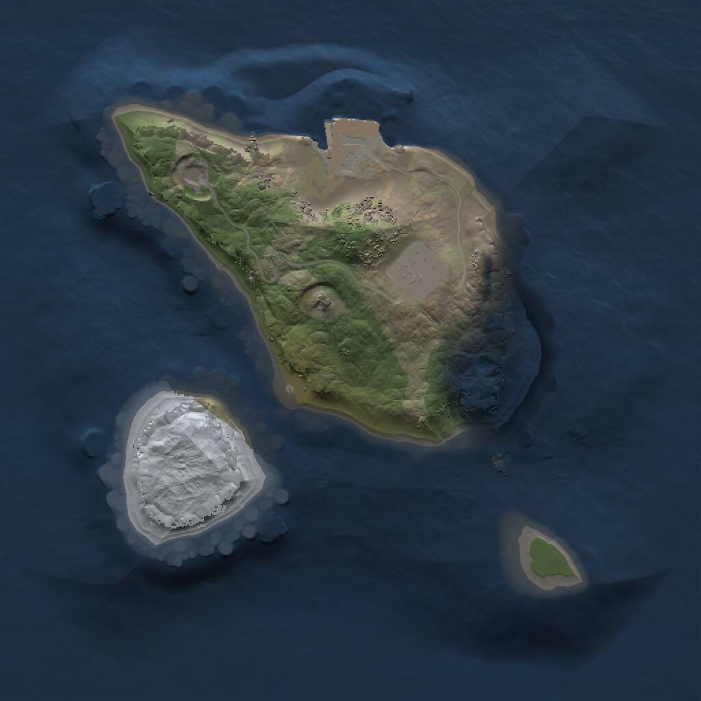 Rust Map: Procedural Map, Size: 1500, Seed: 1883018558, 1 Monuments