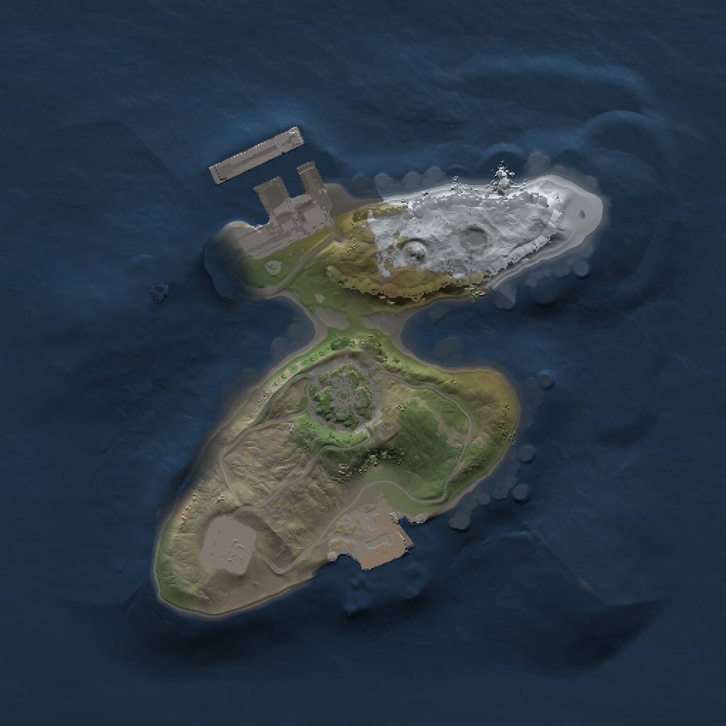 Rust Map: Procedural Map, Size: 1500, Seed: 3456346, 3 Monuments