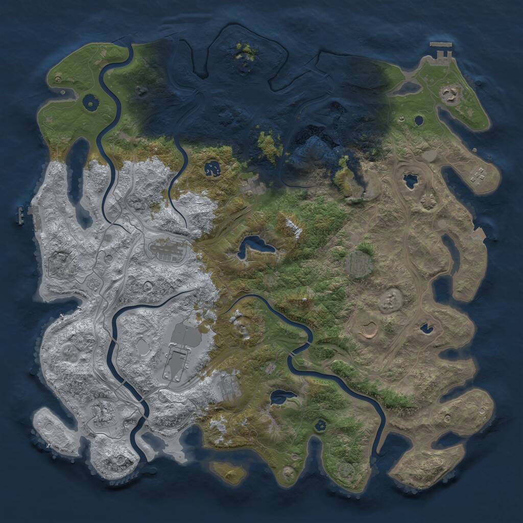Rust Map: Procedural Map, Size: 4750, Seed: 11062026, 17 Monuments