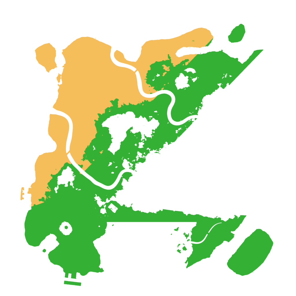Biome Rust Map: Procedural Map, Size: 3500, Seed: 19917771