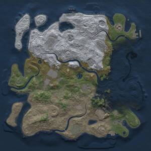 Thumbnail Rust Map: Procedural Map, Size: 3950, Seed: 114563, 16 Monuments