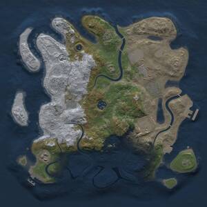 Thumbnail Rust Map: Procedural Map, Size: 3500, Seed: 404641, 15 Monuments